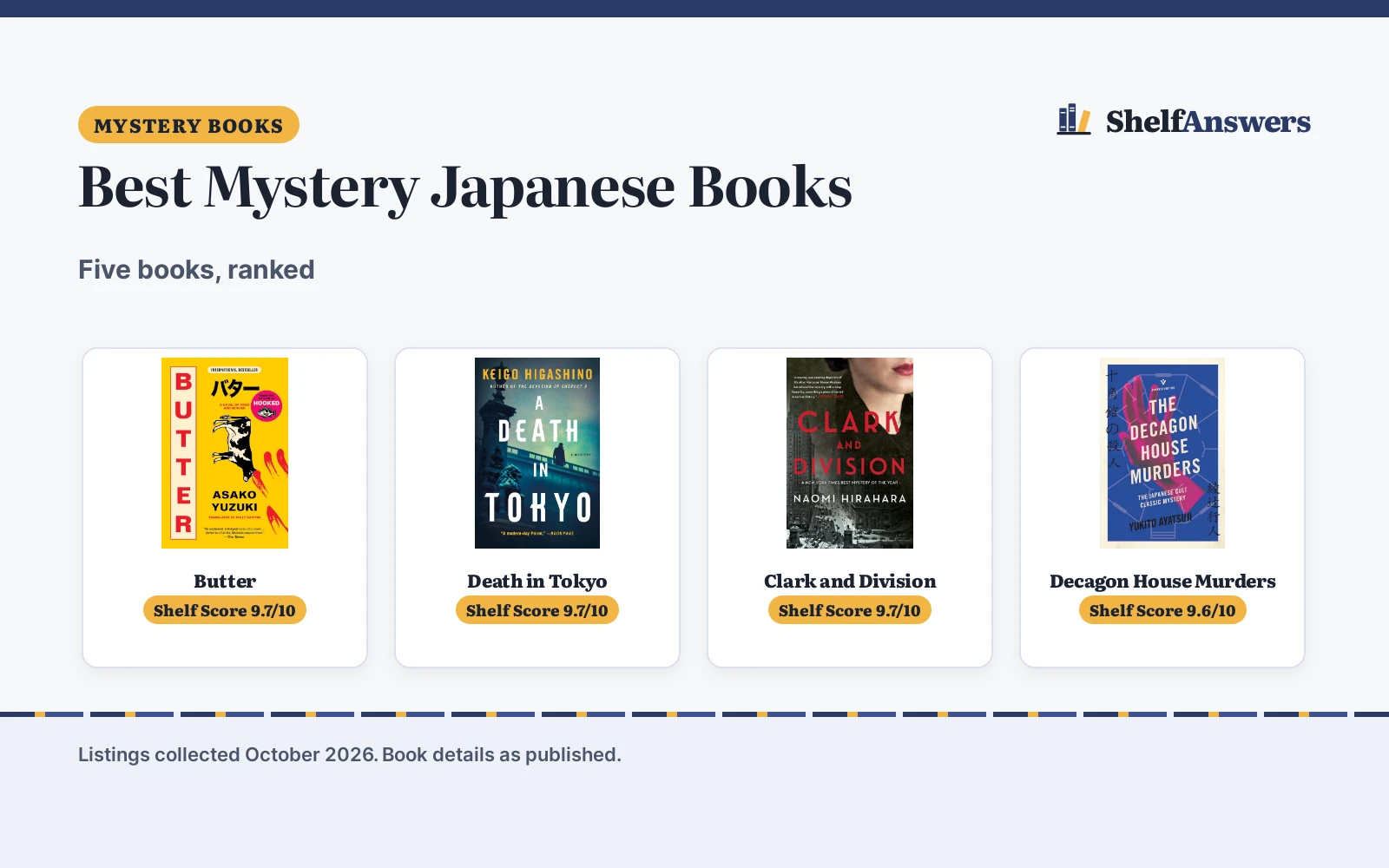 Best Mystery Japanese Books (2026): 5 Picks Compared