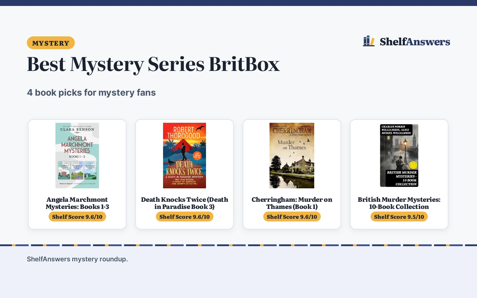 Best Mystery Series BritBox Fans Love: 4 Book Picks