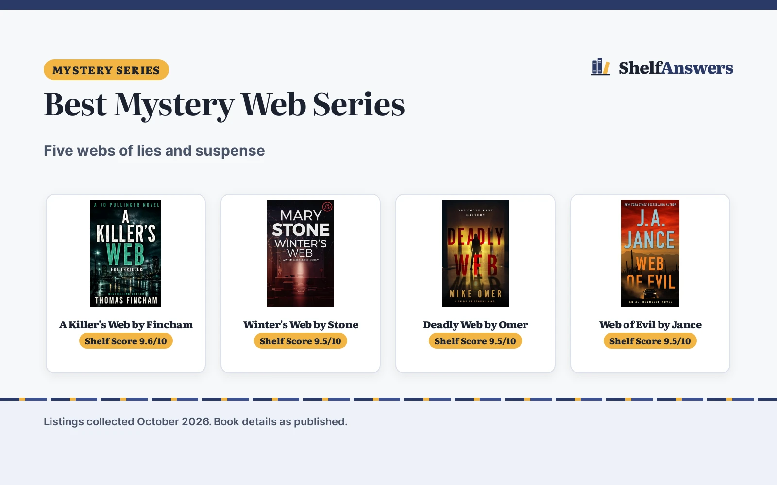 Best Mystery Web Series (2026): 5 Books Compared