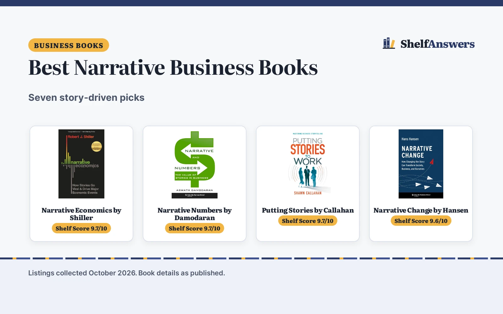Best Narrative Business Books (2026): 7 Stories That Teach