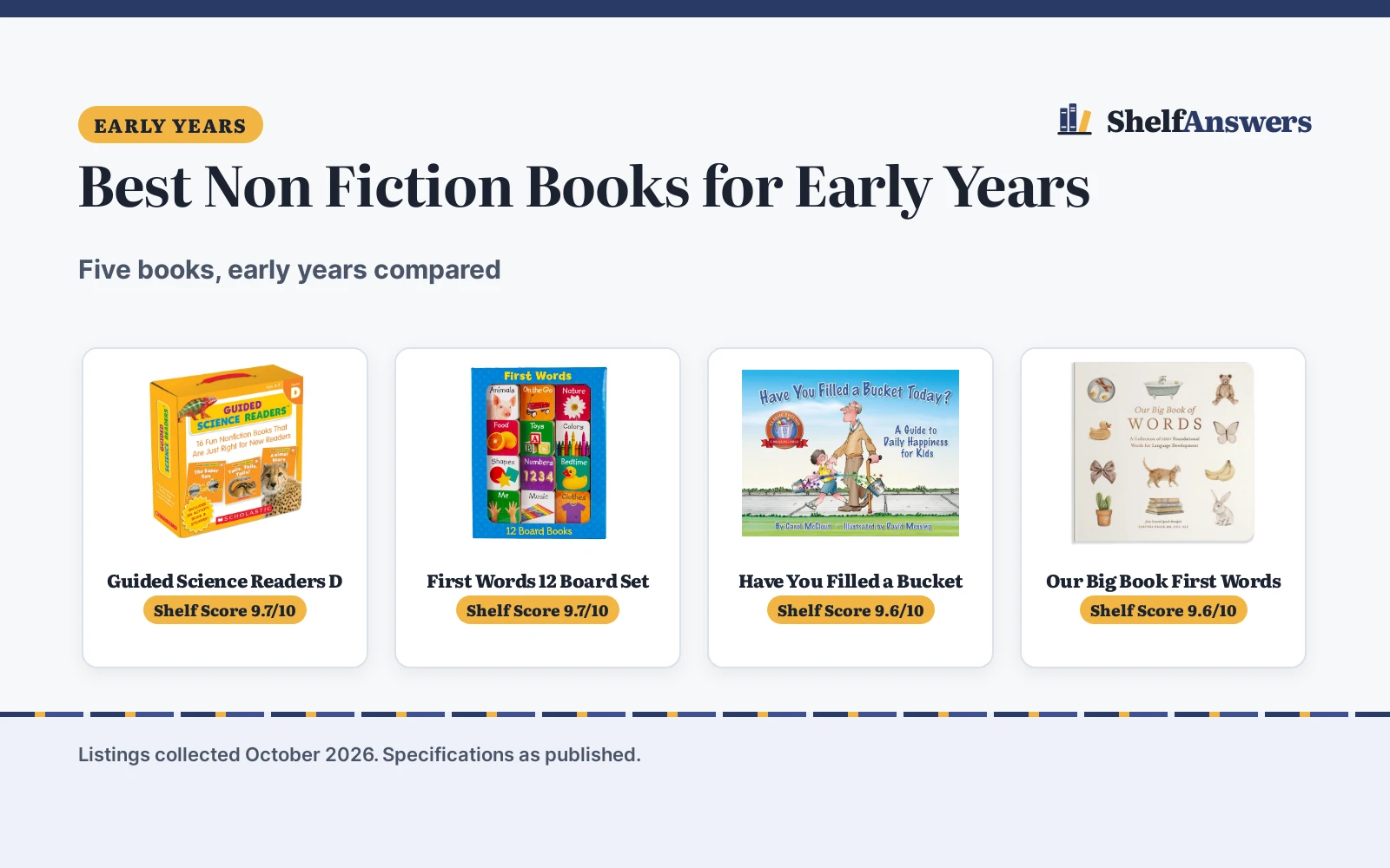 Best Non Fiction Books for Early Years (2026): 5 Picks Compared