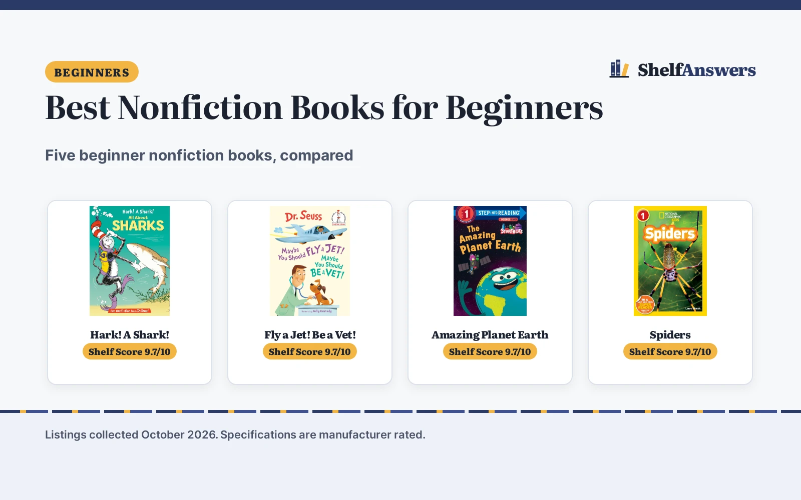 Best Nonfiction Books for Beginners (2026): 5 Compared