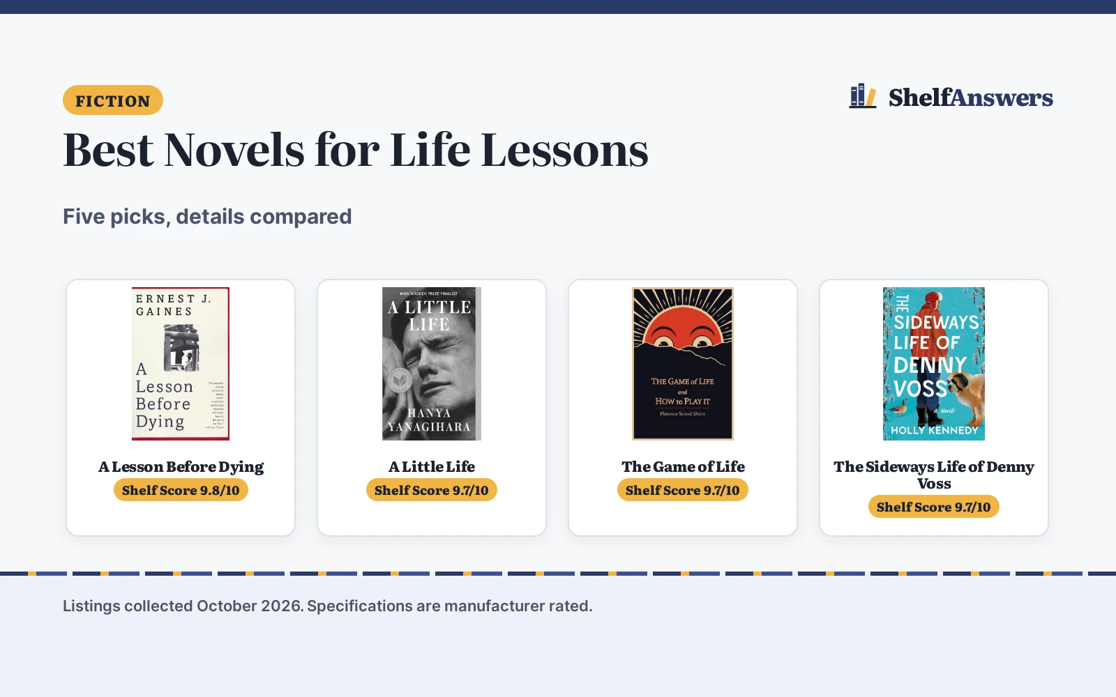 Best Novels for Life Lessons (2026): 5 Compared