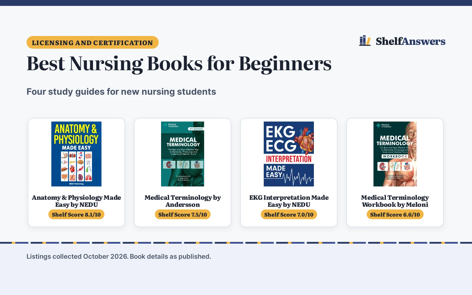 Best Nursing Books for Beginners (2026): 4 Top Picks Compared