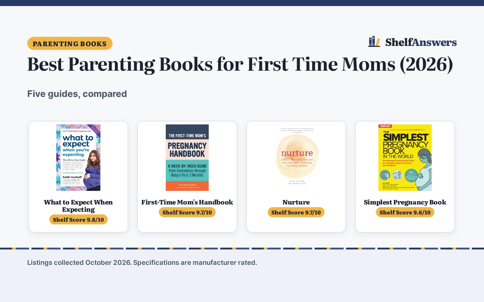 Best Parenting Books for First Time Moms (2026): 5 Compared