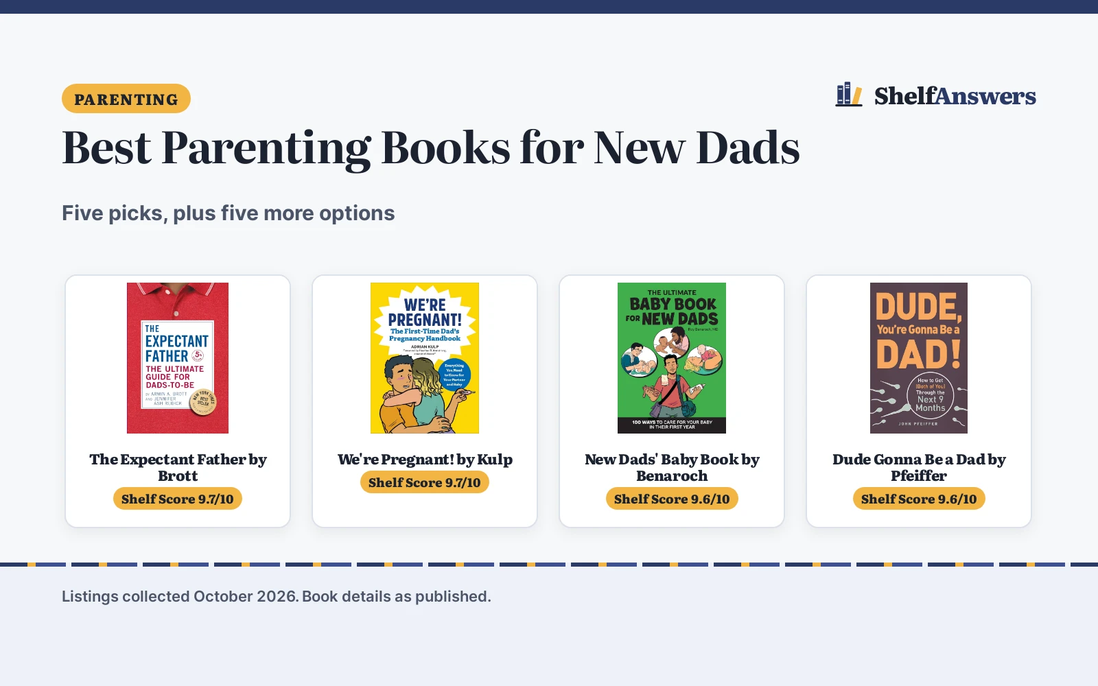 Best Parenting Books for New Dads (2026): 5 Picks Compared