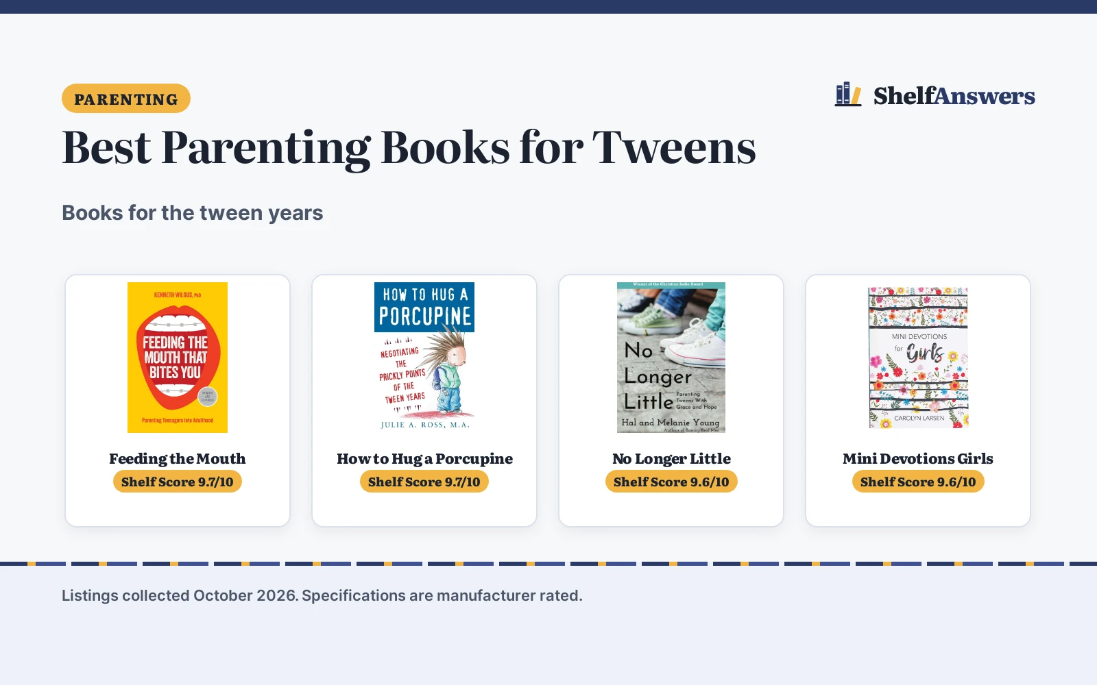 Best Parenting Books for Tweens (2026): 4 Picks