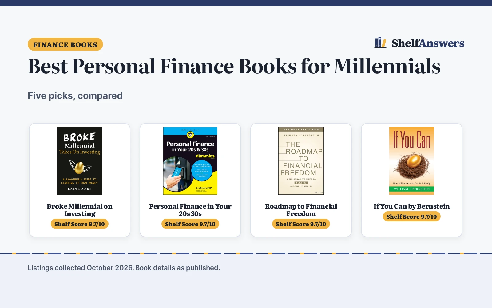 Best Personal Finance Books for Millennials: 5 Compared