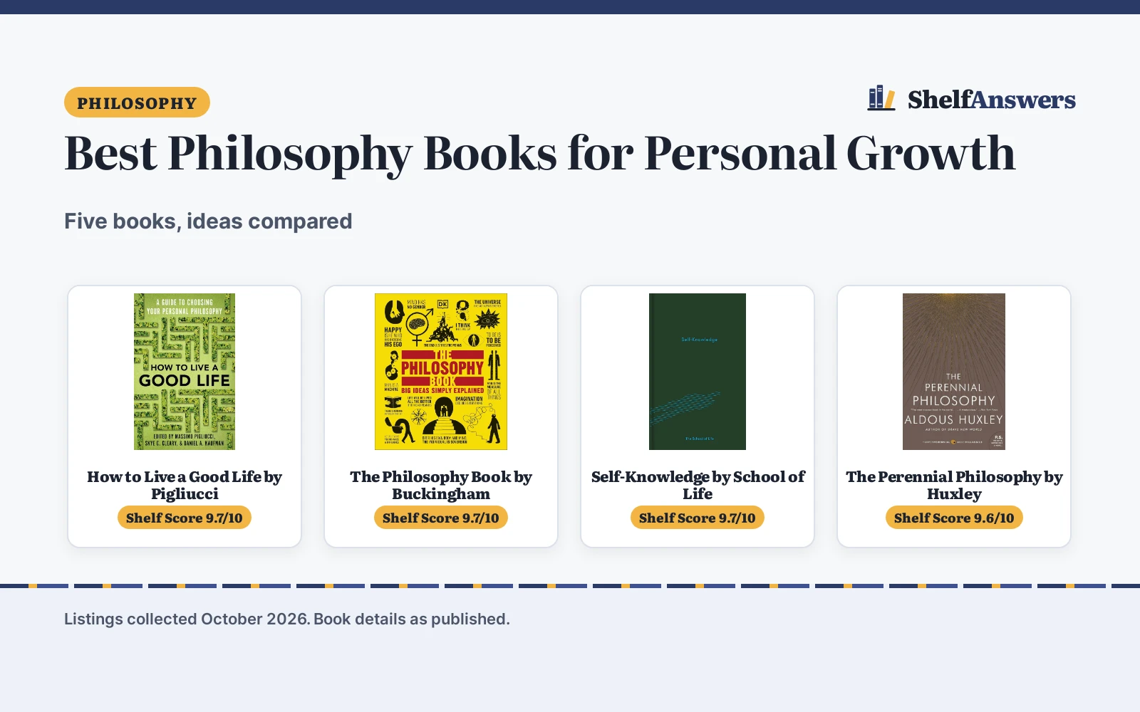 Best Philosophy Books for Personal Growth: 5 Compared