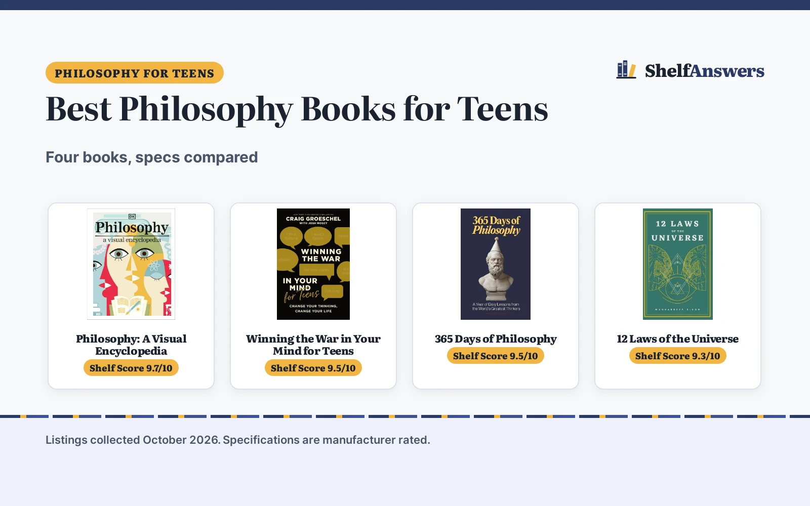 Best Philosophy Books for Teens: 4 Books Compared