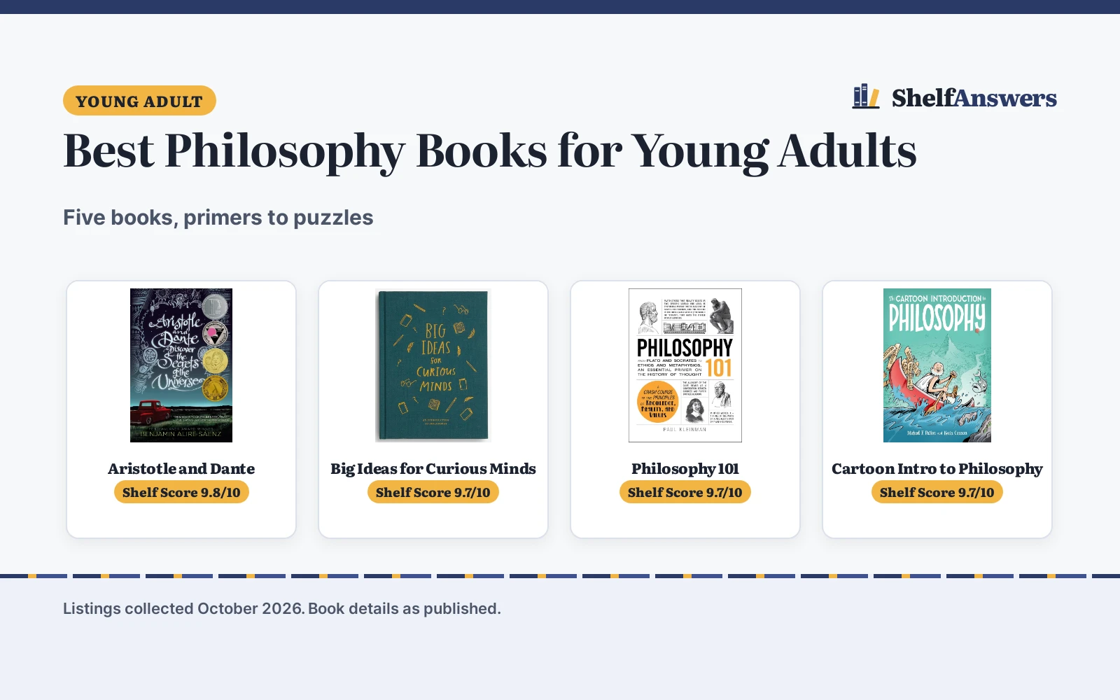 Best Philosophy Books for Young Adults (2026): 5 Compared