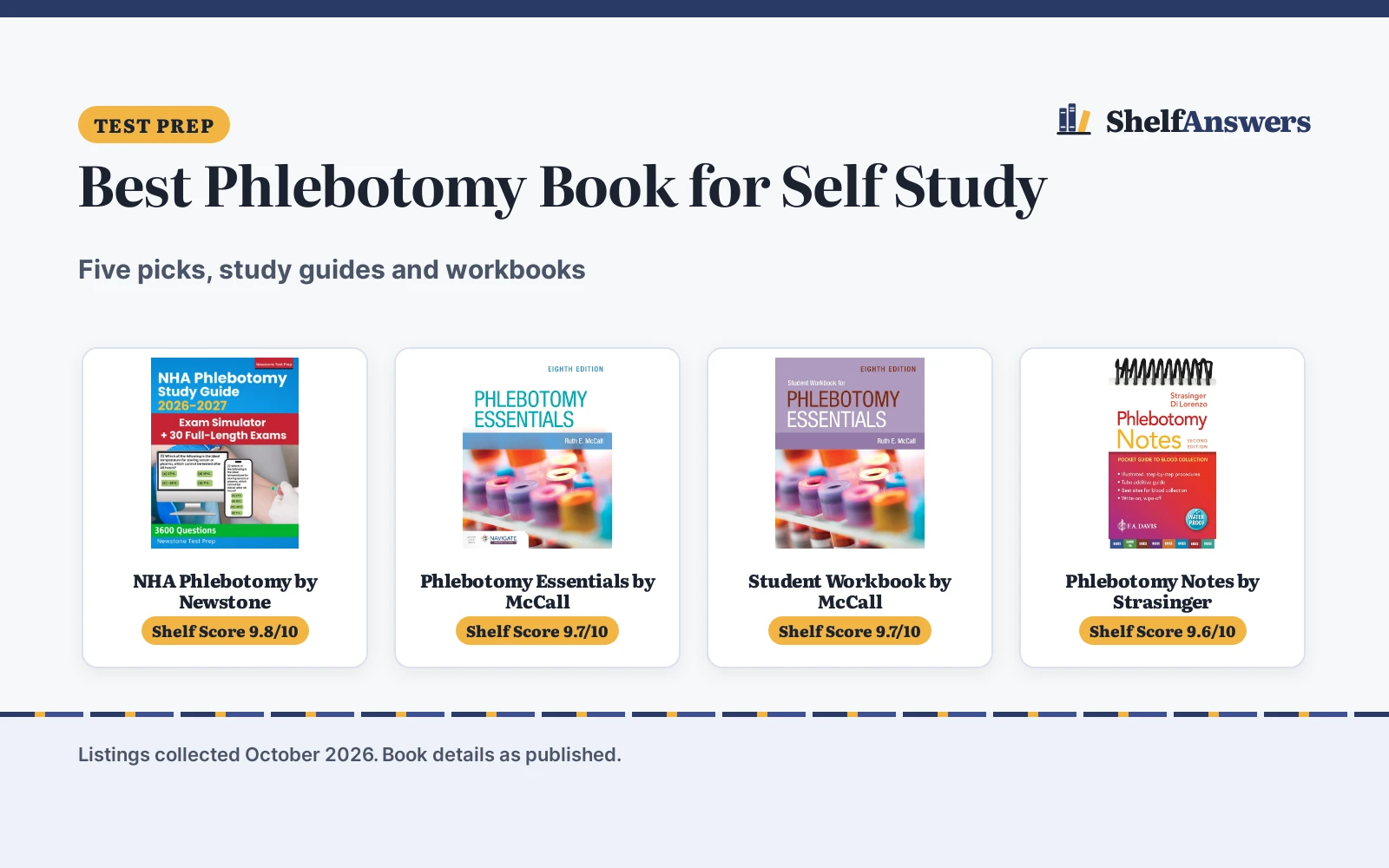 Best Phlebotomy Book for Self Study (2026): 5 Compared