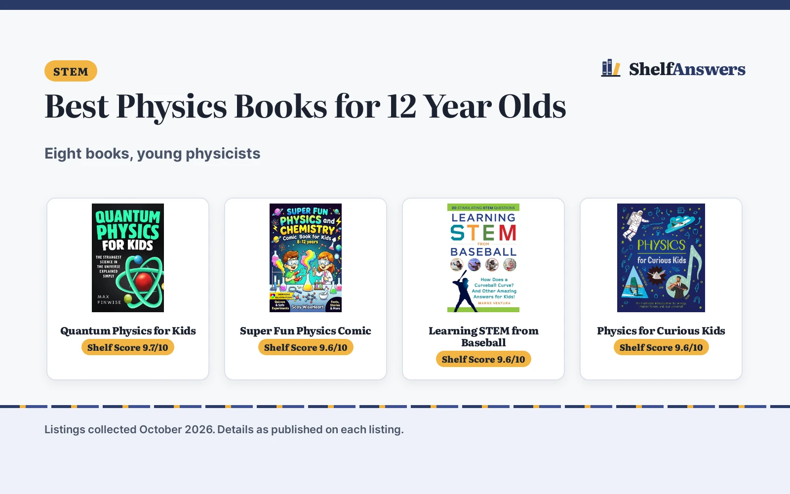 Best Physics Books for 12 Year Olds (2026): 8 Compared