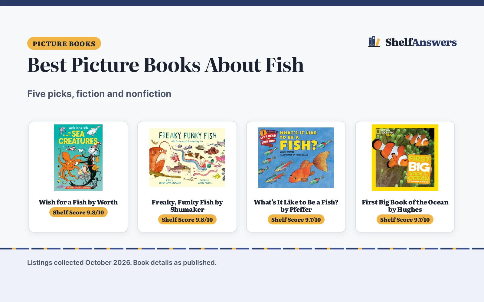 Best Picture Books About Fish (2026): 5 Compared