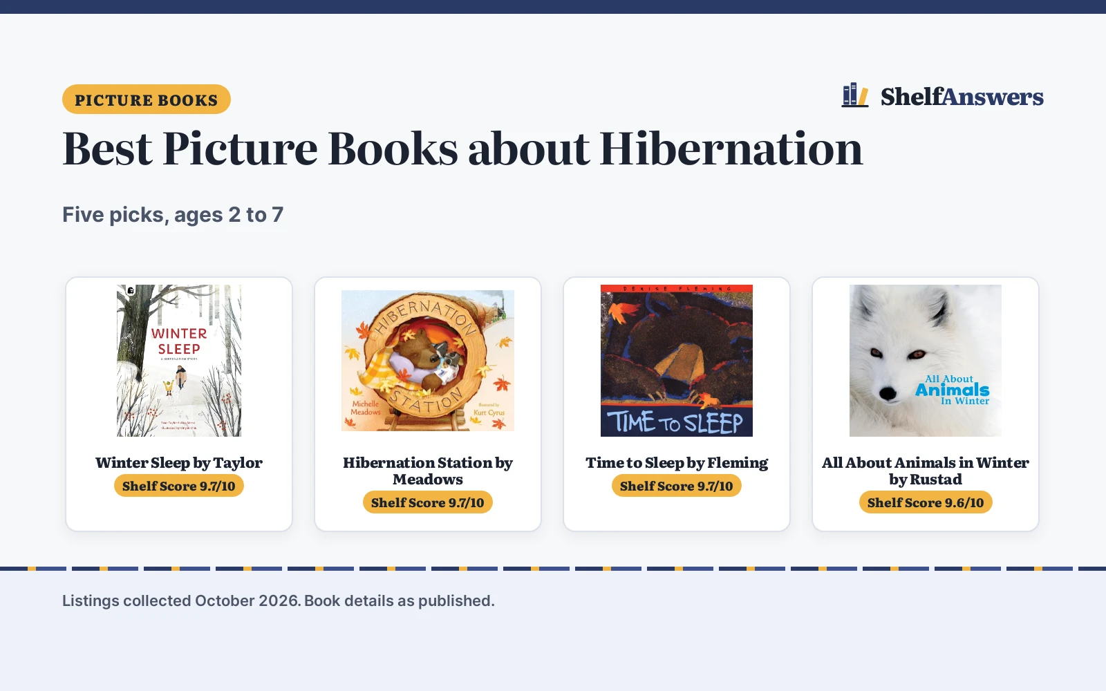 Best Picture Books about Hibernation (2026): 5 Picks