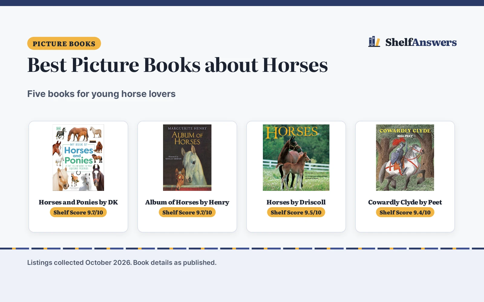 Best Picture Books about Horses (2026): 5 Picks Compared