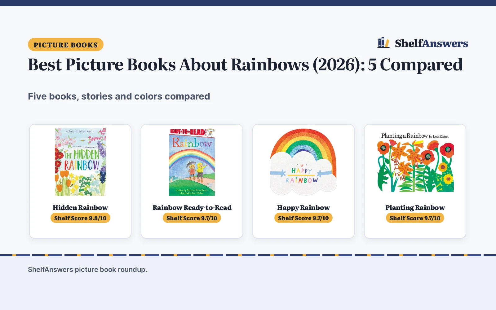 Best Picture Books About Rainbows (2026): 5 Compared