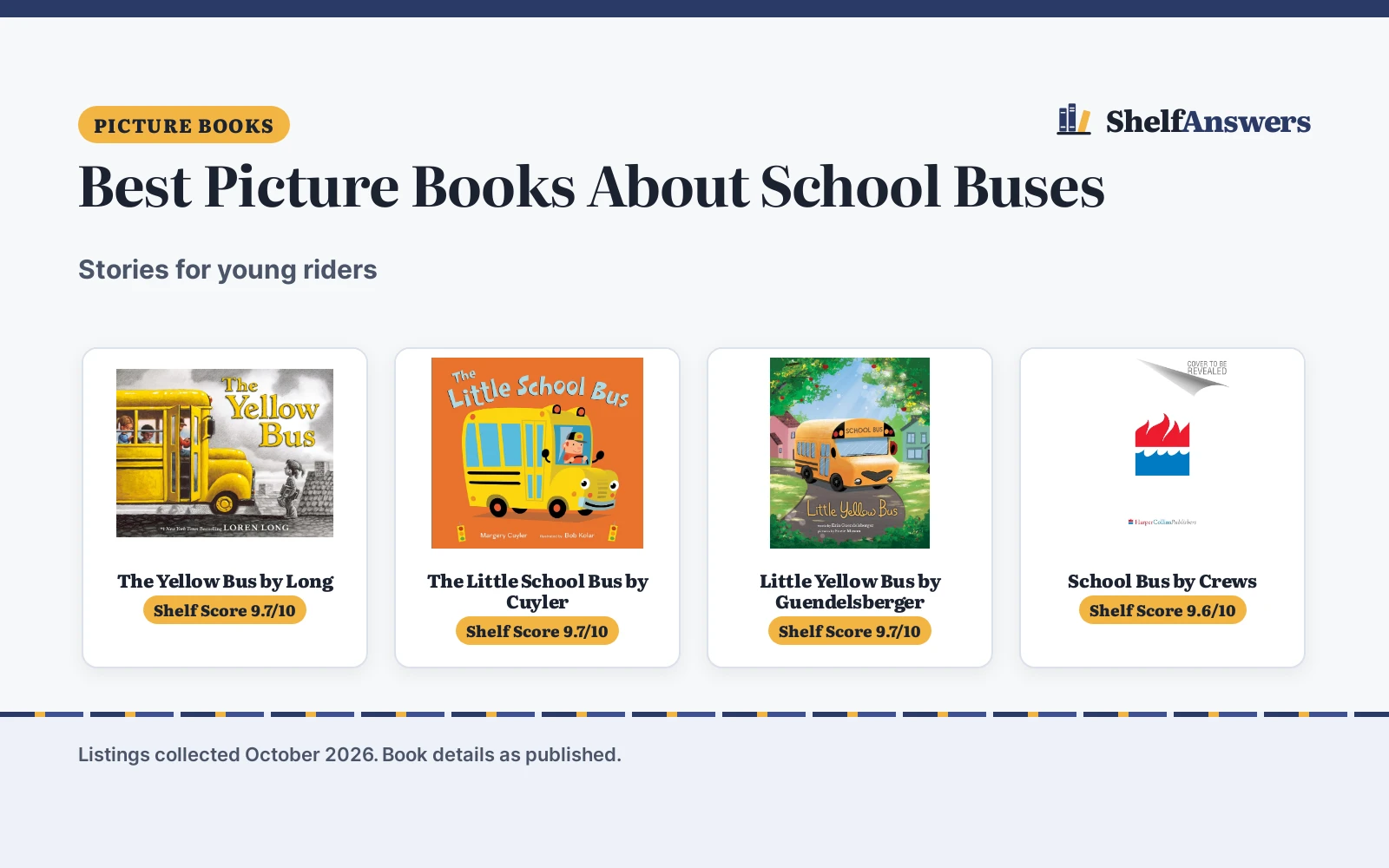 Best Picture Books About School Buses (2026): Stories for Young Riders