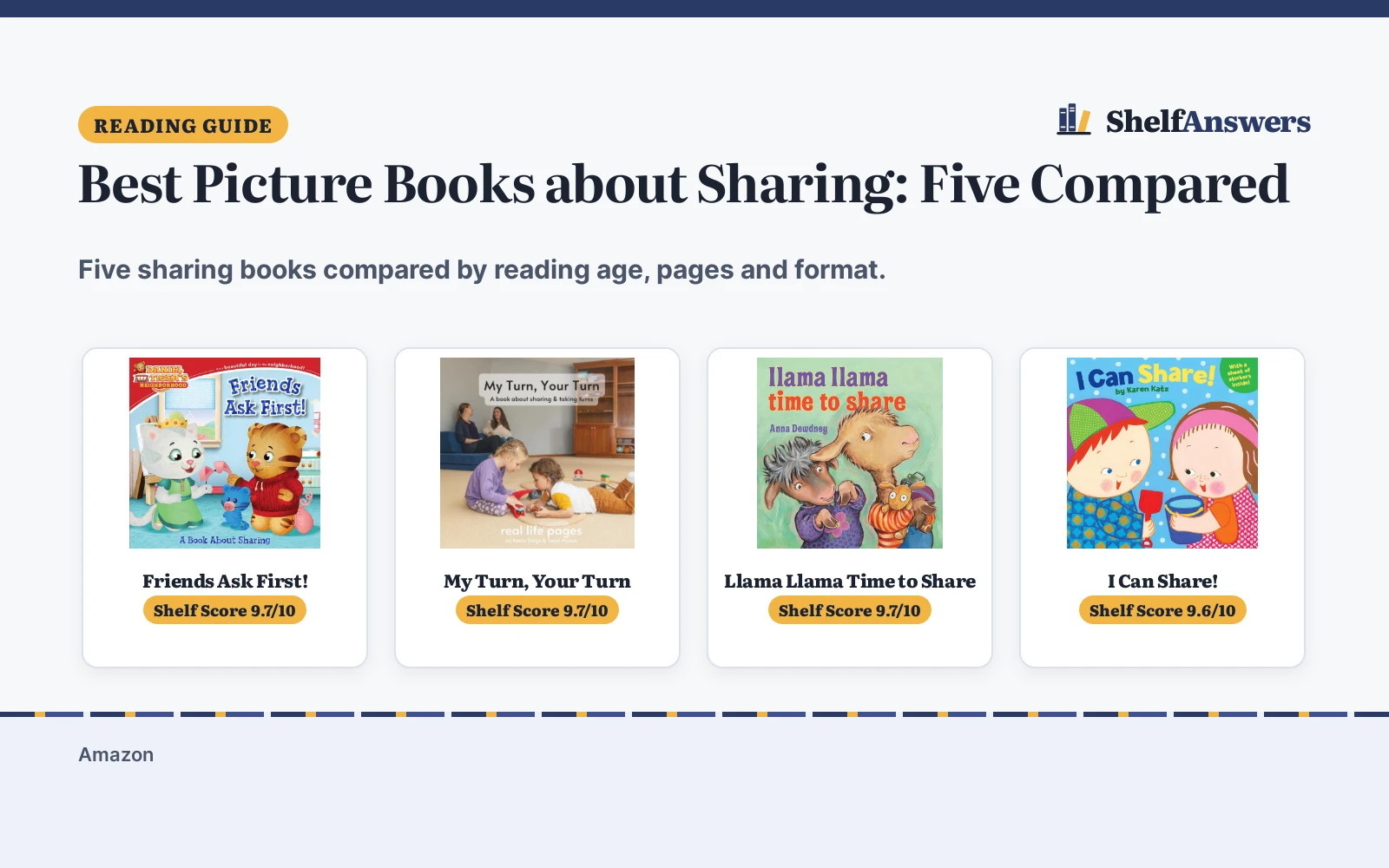 Best Picture Books about Sharing: Five Compared