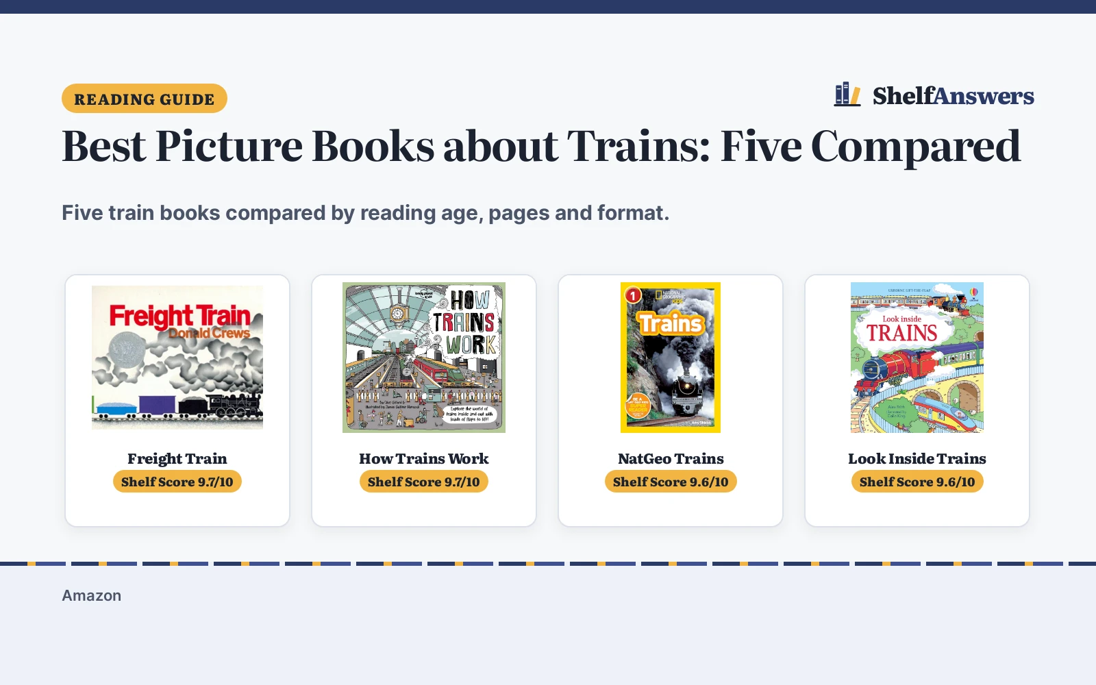 Best Picture Books about Trains: Five Compared