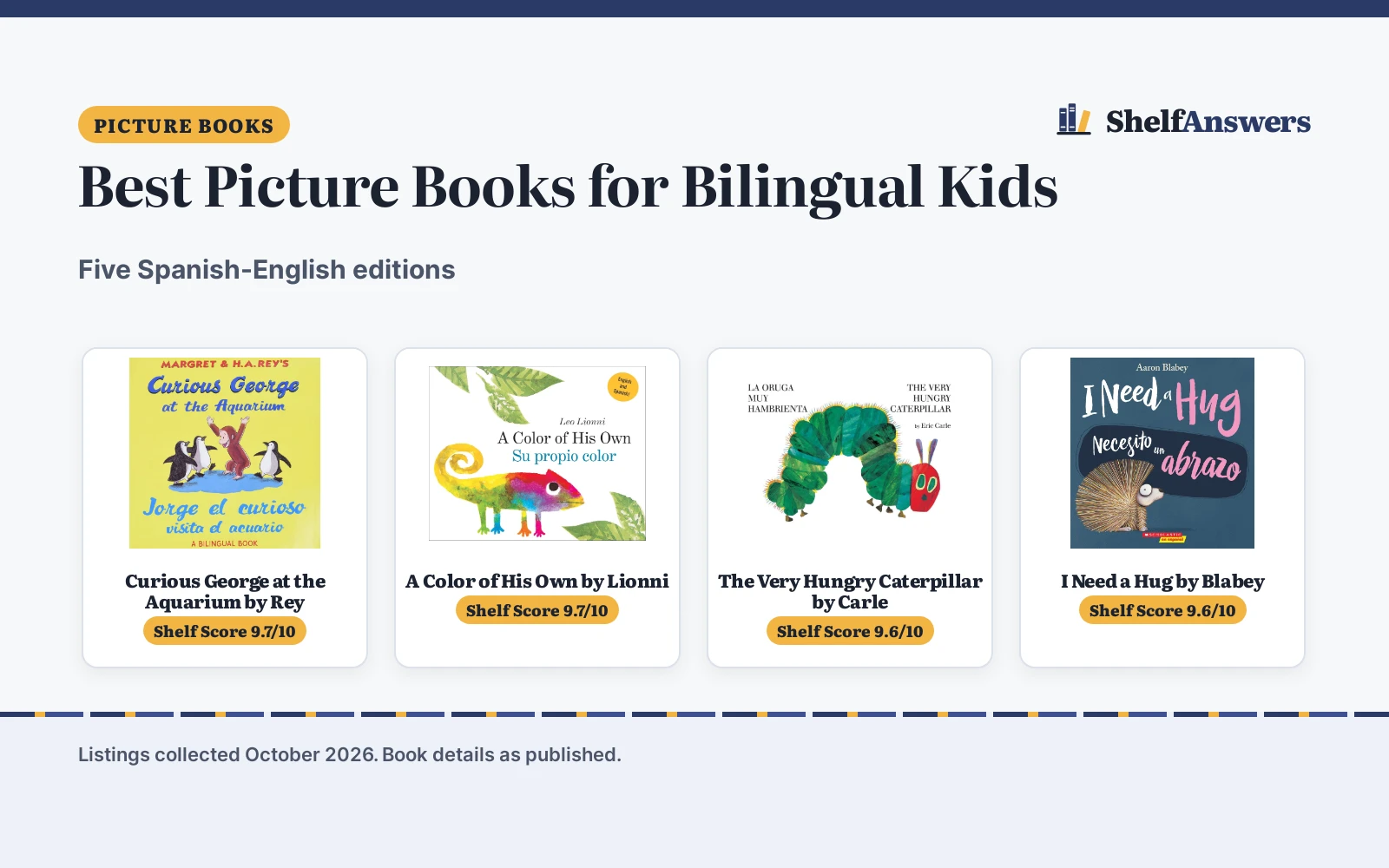 Best Picture Books for Bilingual Kids (2026): 5 Compared