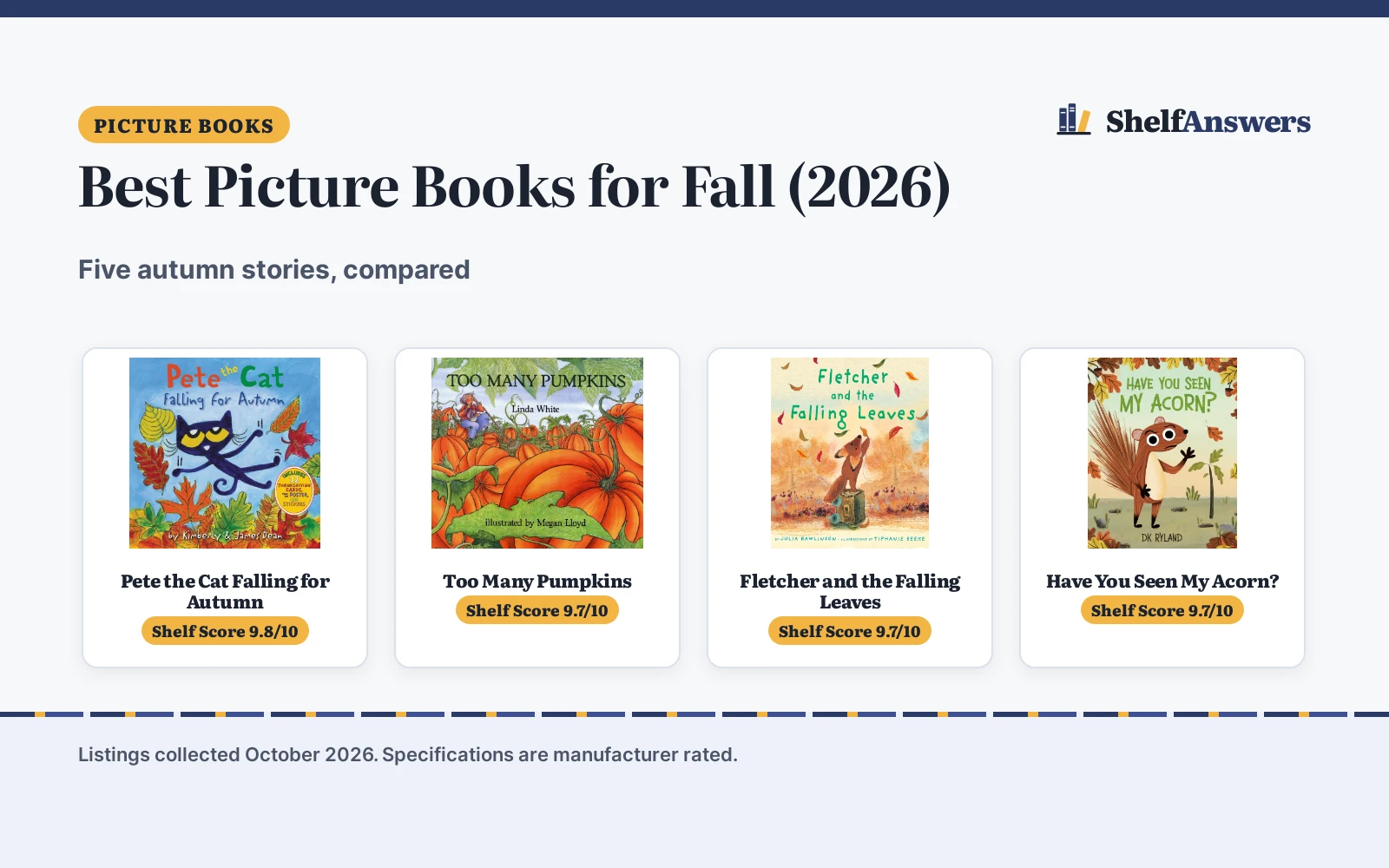 Best Picture Books for Fall (2026): 5 Compared