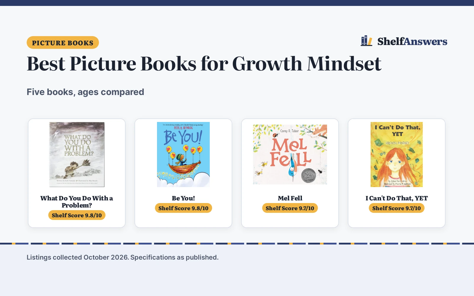 Best Picture Books for Growth Mindset (2026): 5 Compared
