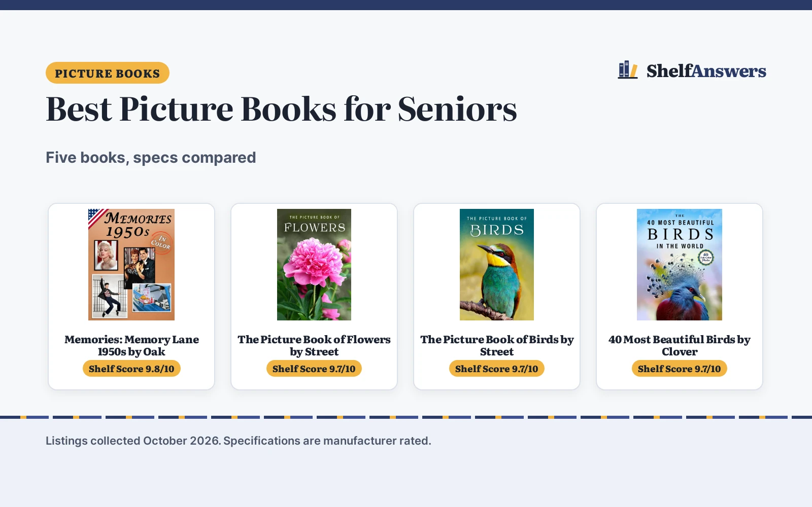 Best Picture Books for Seniors: 5 Compared