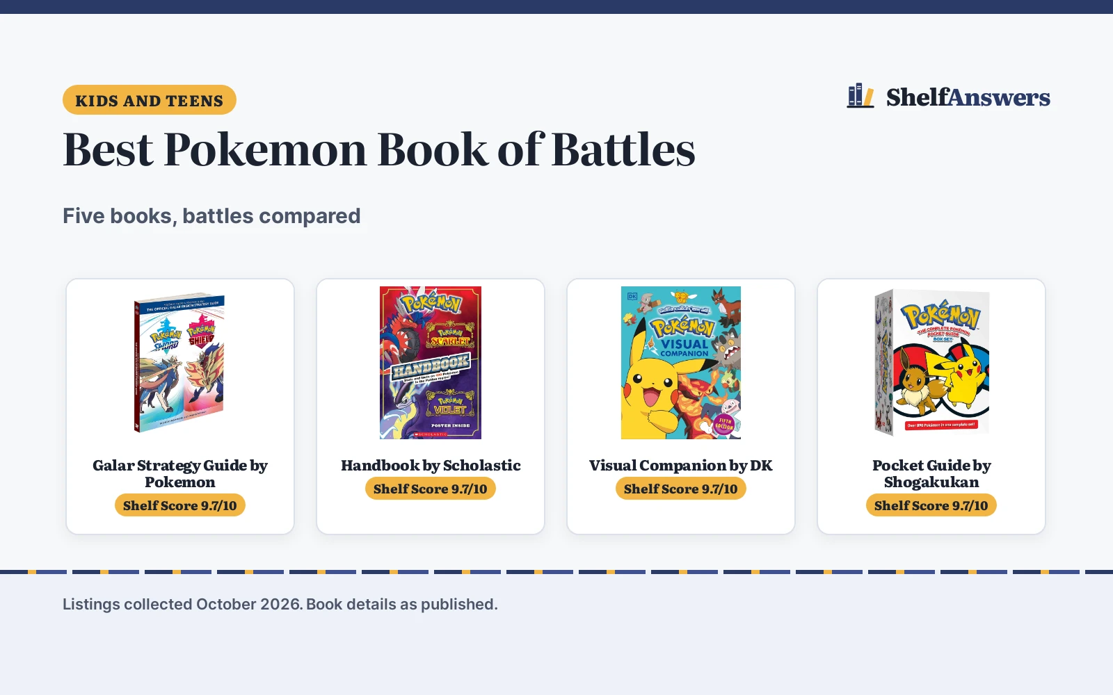 Best Pokemon Book of Battles (2026): 5 Books Compared