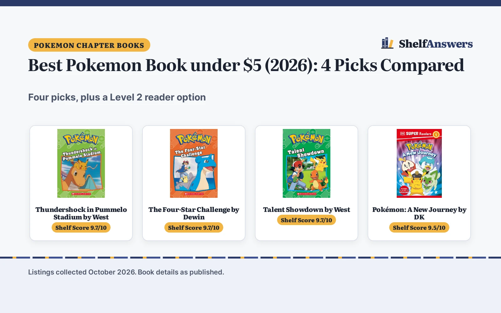Best Pokemon Book under 5 (2026): 4 Picks Compared
