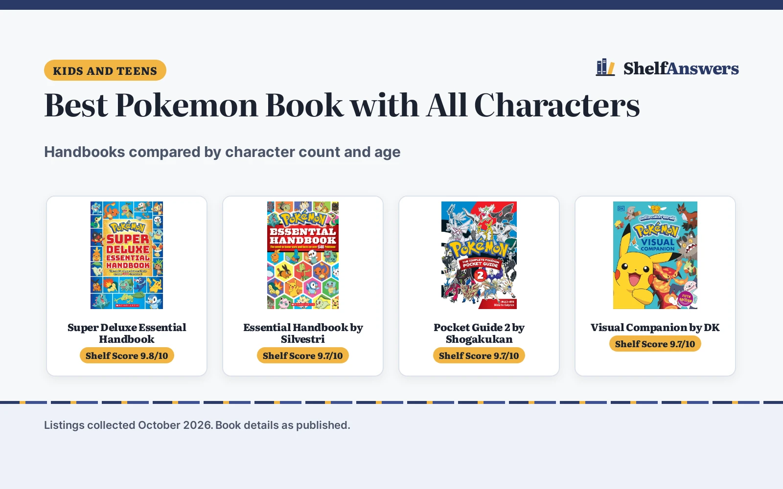 Best Pokemon Book with All Characters (2026): Compared