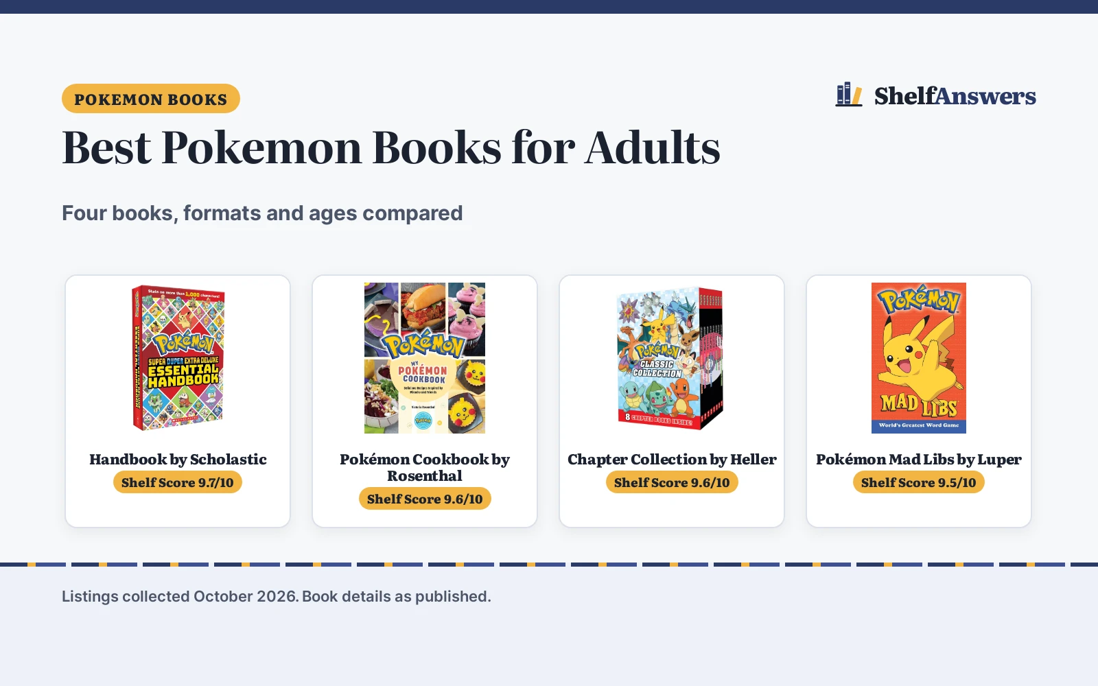 Best Pokemon Books for Adults (2026): 4 Compared