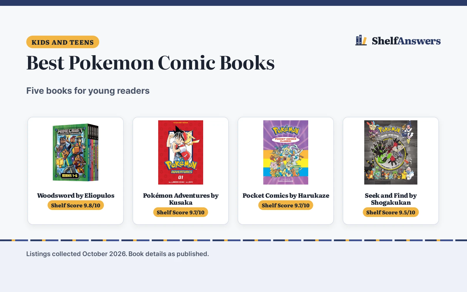 Best Pokemon Comic Books (2026): 5 Picks Compared