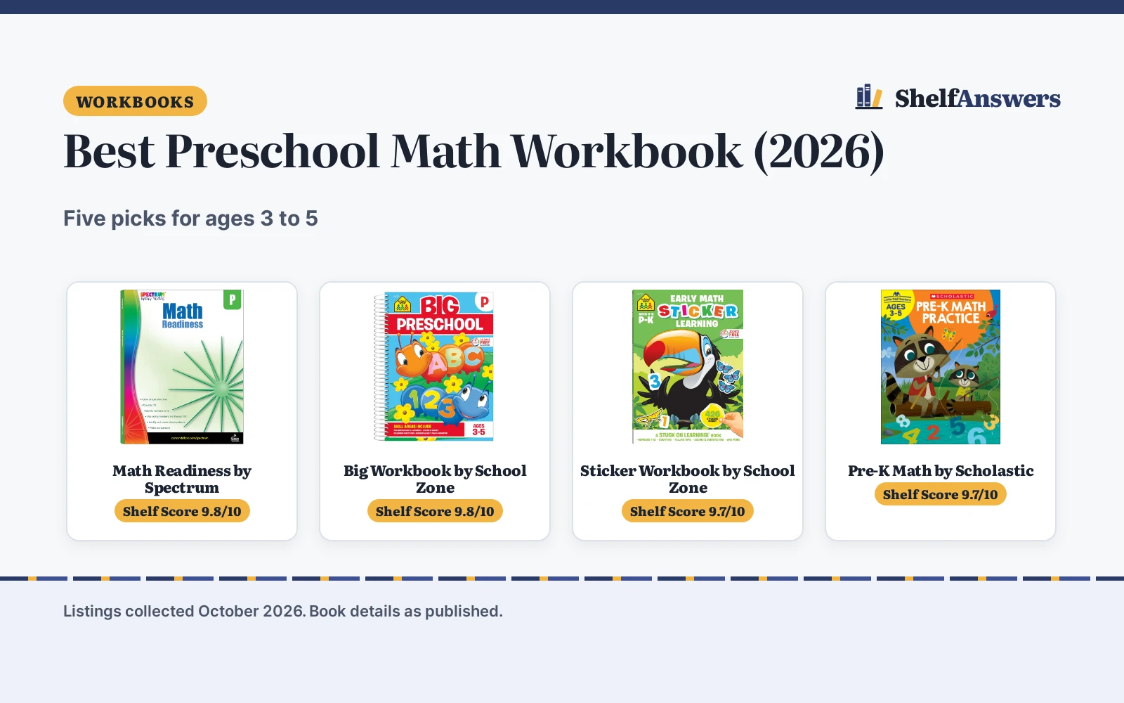 Best Preschool Math Workbook (2026): 5 Picks Compared