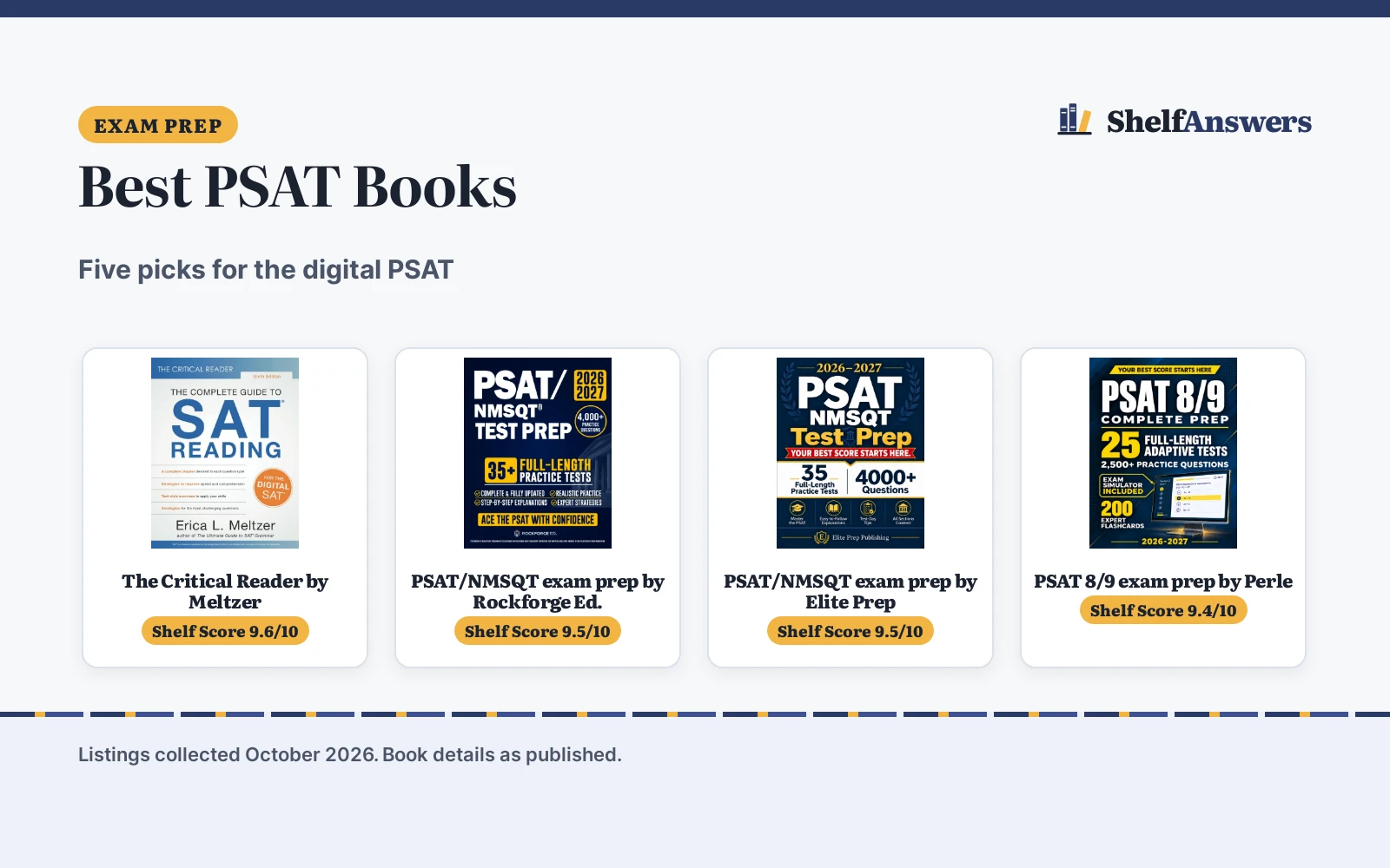 Best PSAT Books (2026): 5 Picks for exam Day Prep