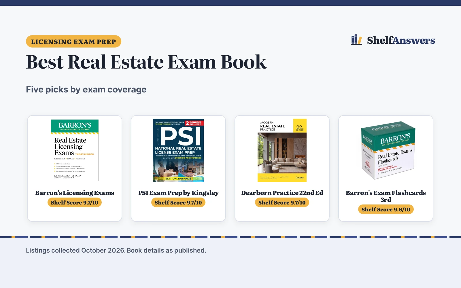Best Real Estate Exam Book (2026): 5 Compared