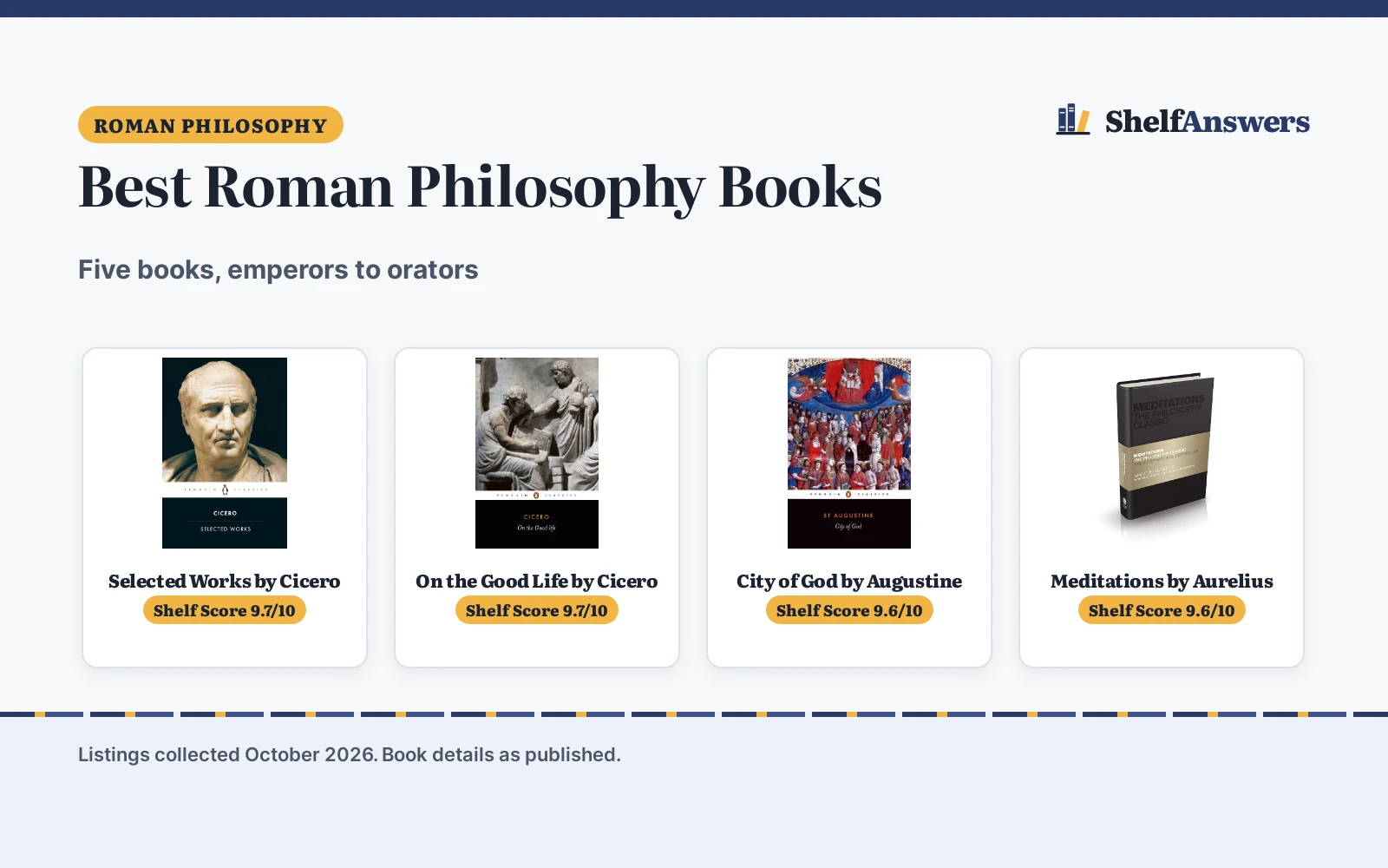 Best Roman Philosophy Books (2026): 5 Books Compared