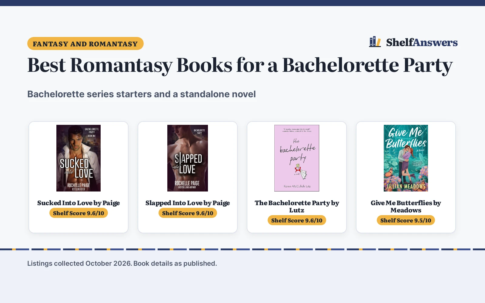 Best Romantasy Books for a Bachelorette Party (2026)