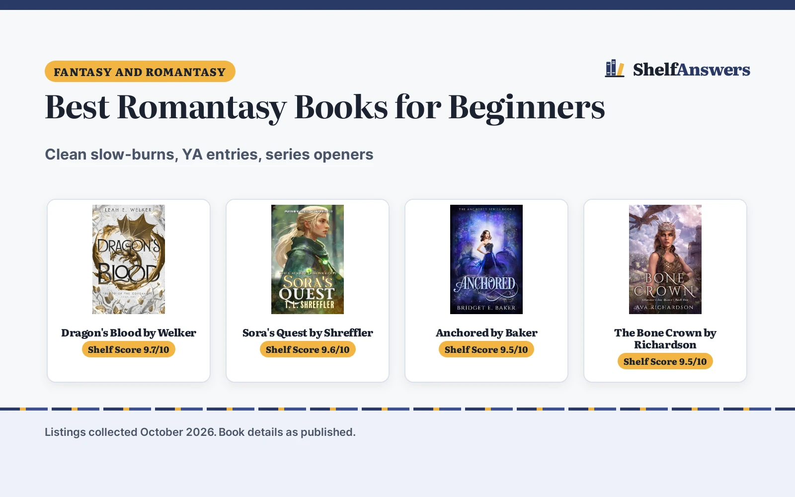 Best Romantasy Books for Beginners (2026): Series Starters