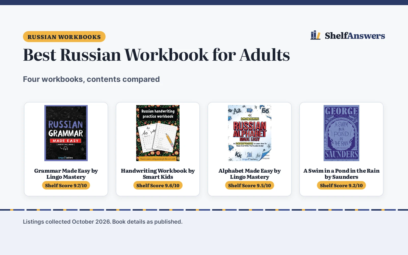 Best Russian Workbook for Adults (2026): 4 Workbooks Compared