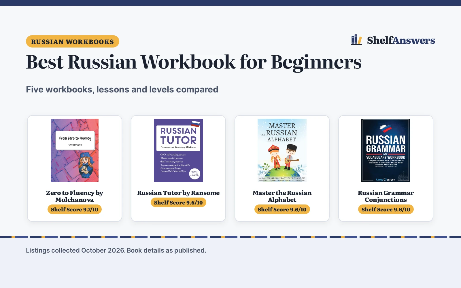 Best Russian Workbook for Beginners (2026): 5 Picks Compared