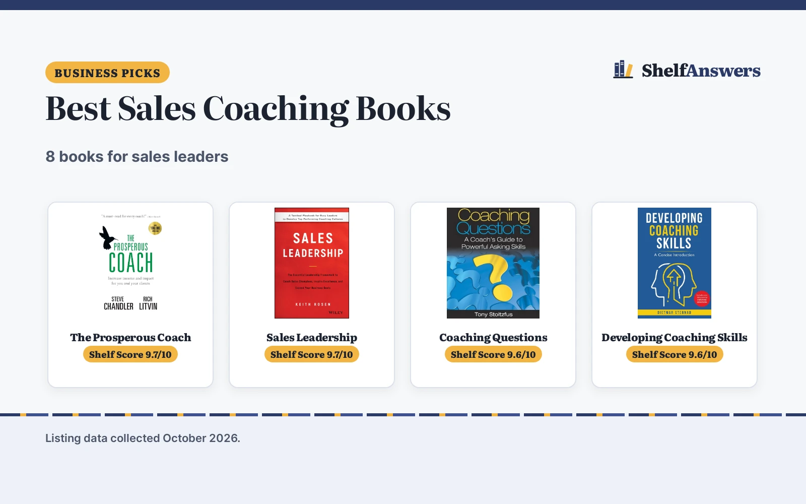 Best Sales Coaching Books (2026): 8 Compared