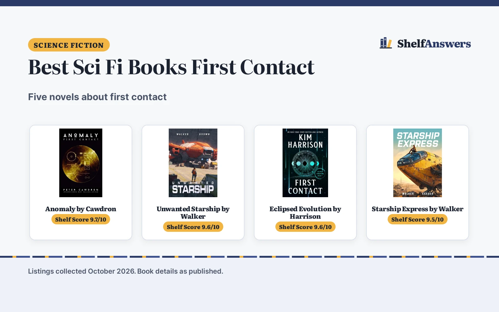 Best Sci Fi Books First Contact (2026): 5 Compared