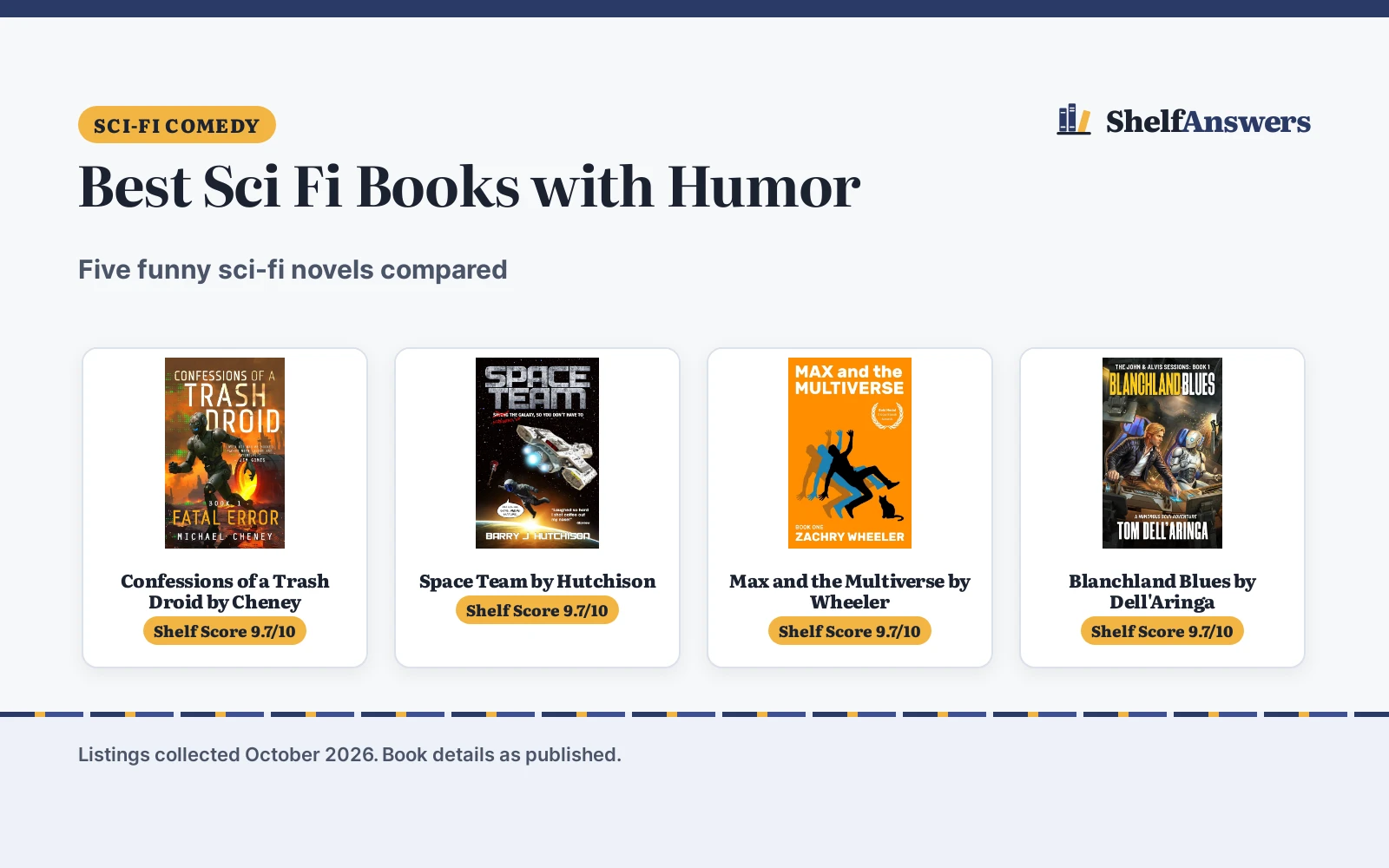 Best Sci Fi Books with Humor (2026): 5 Compared