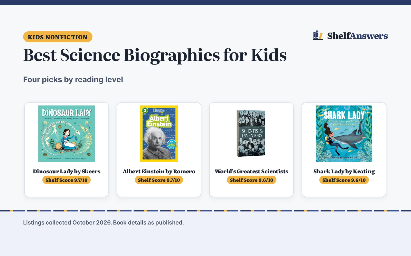 Best Science Biographies for Kids (2026): 4 Picks