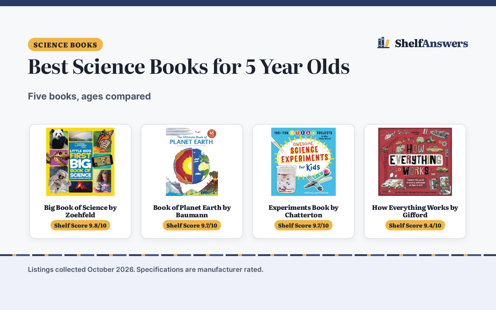 Best Science Books for 5 Year Olds: 5 Compared