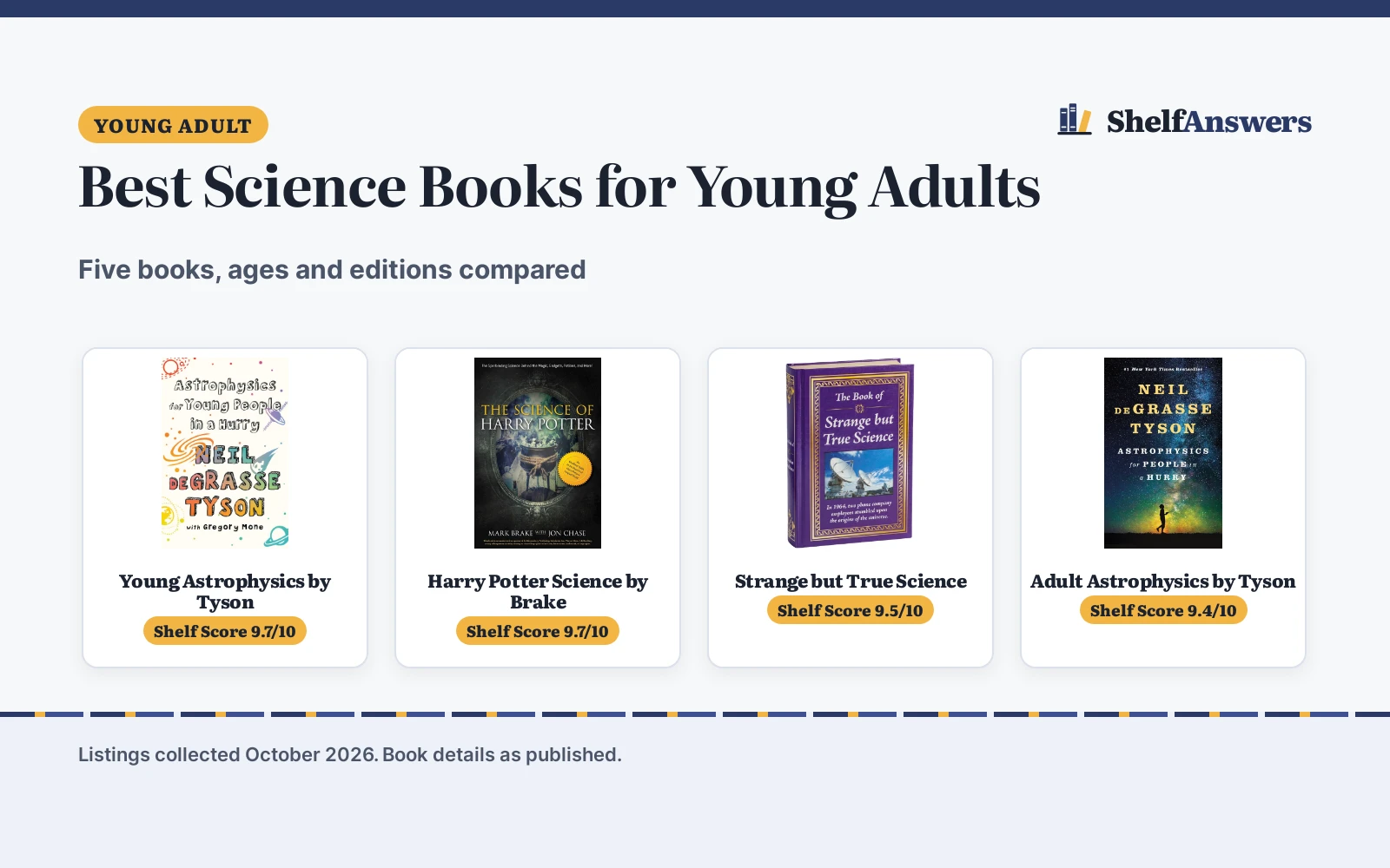Best Science Books for Young Adults (2026): 5 Compared