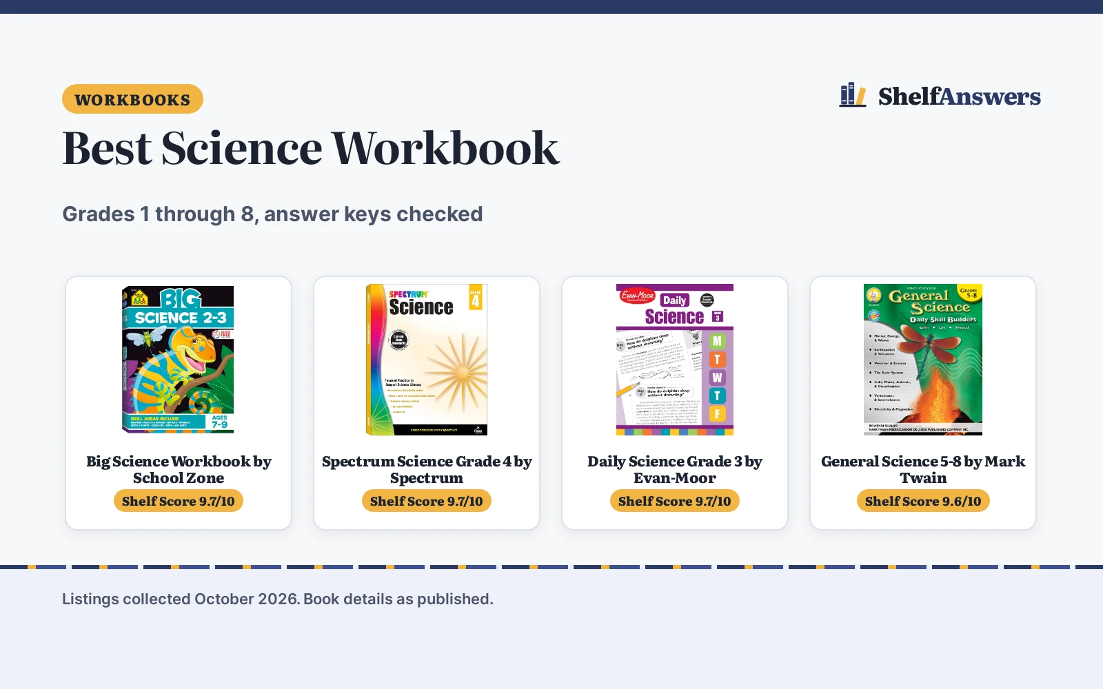 Best Science Workbook (2026): 5 Compared