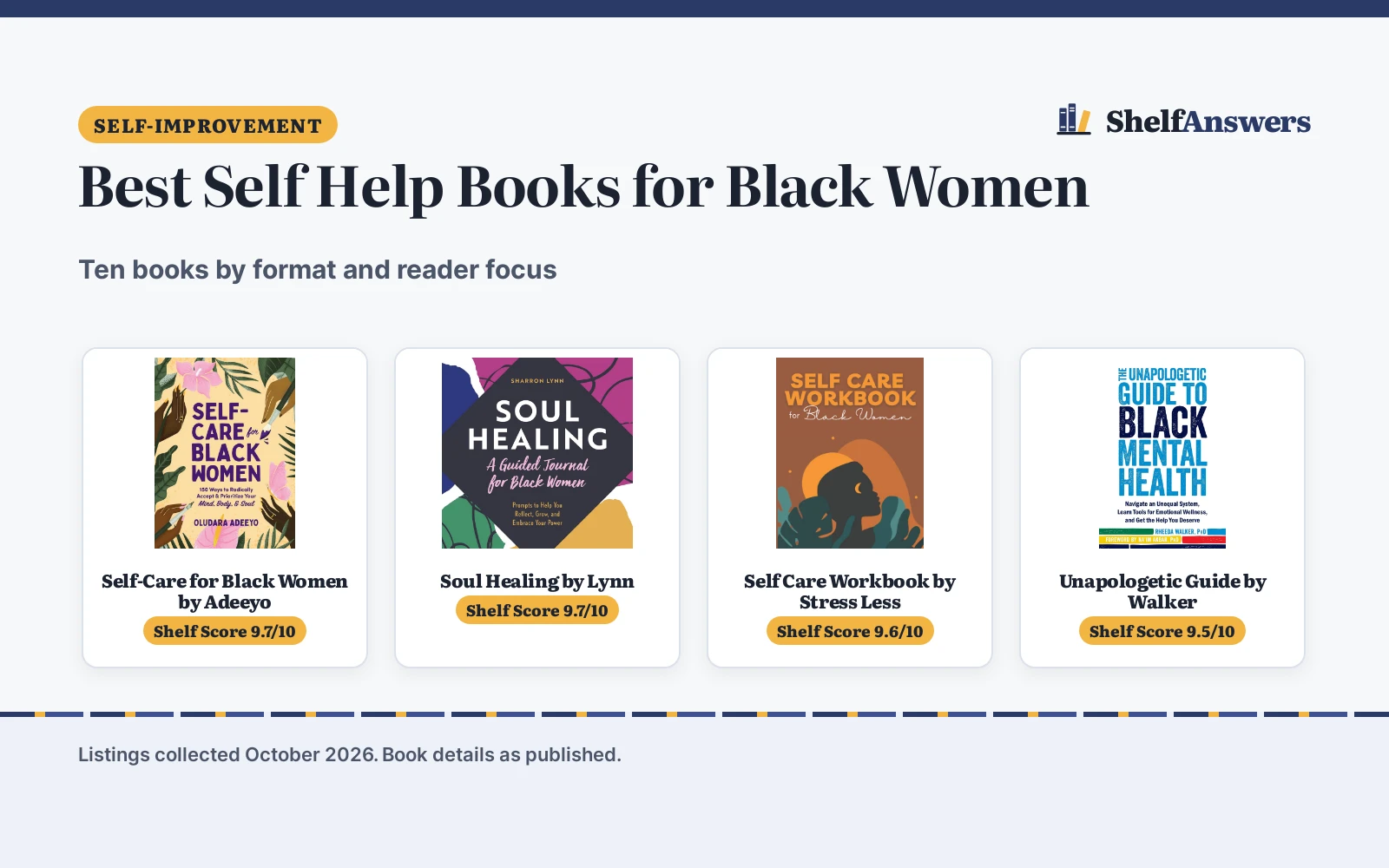 Best Self Help Books for Black Women (2026): 10 Picks Compared