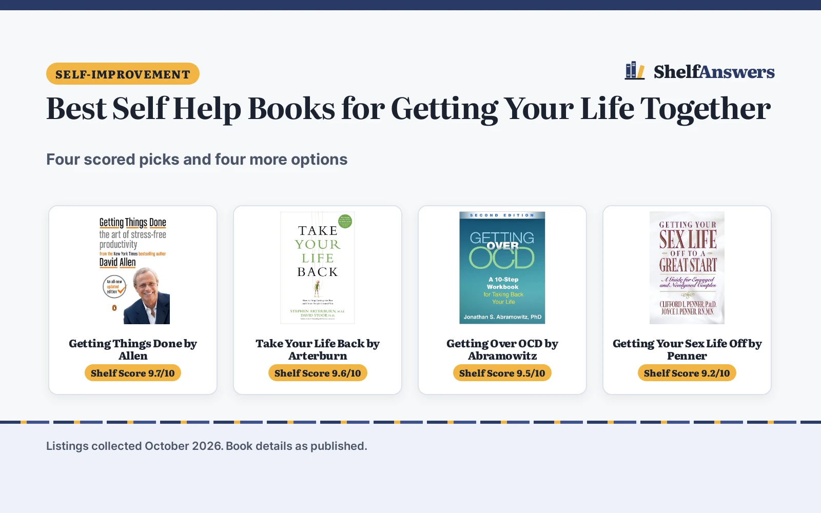 Best Self Help Books for Getting Your Life Together (2026)